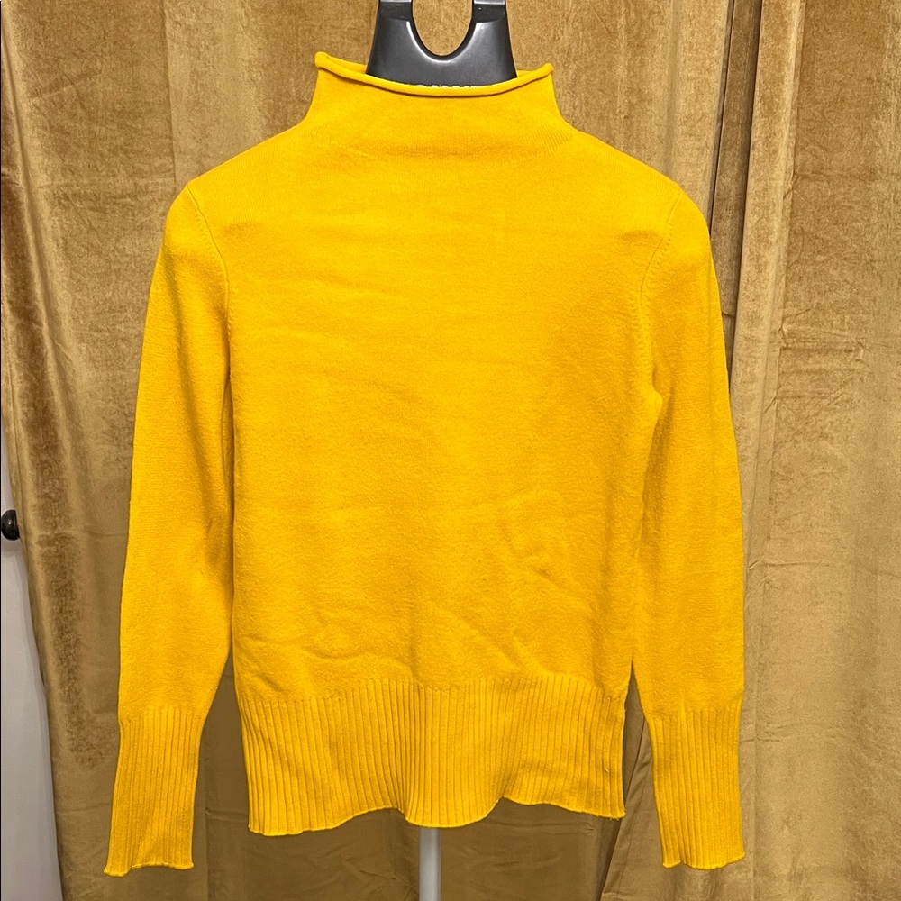 French Connection mustard Women's Turtleneck Sweater